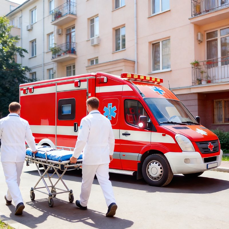 4×2 Gasoline Monitoring Ambulance New Vehicle Factory Direct Supply