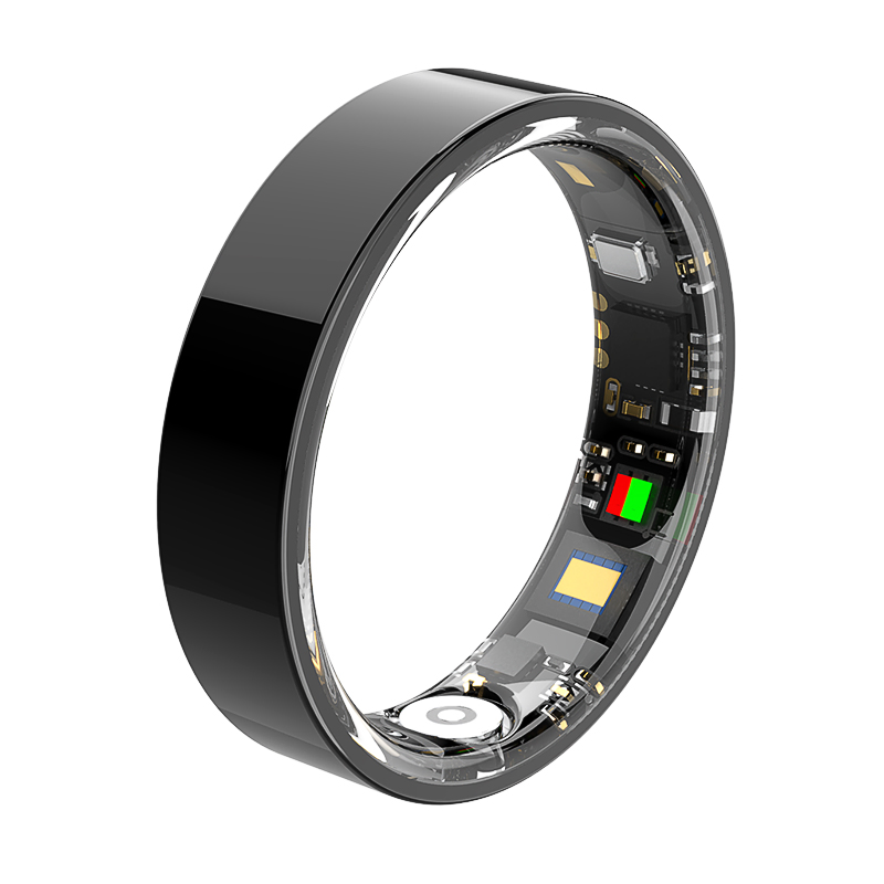 Ultra-Thin Fitness Tracker Men Women Heart Rate Blood Pressure Monitoring Waterproof Smart Ring