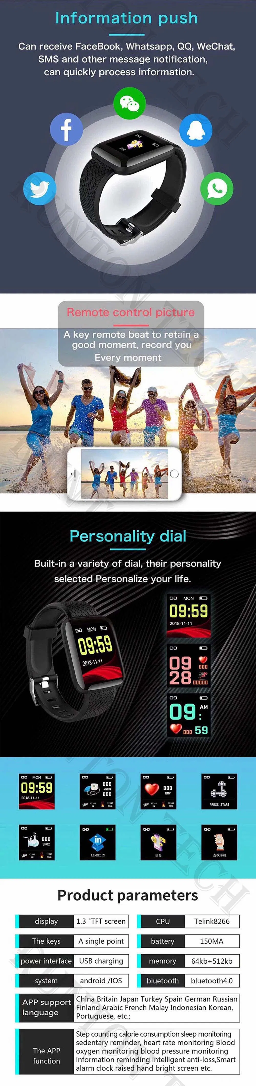116 Plus Fitness Smart Bracelet View 2
