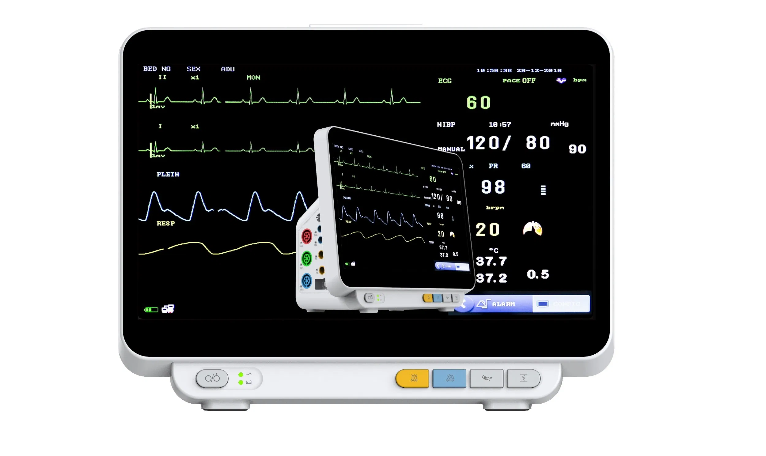 Emergency Hospital Apparatus Portable Remote Patient Monitoring Vital Signs Machine Multiparameter Patient Monitor