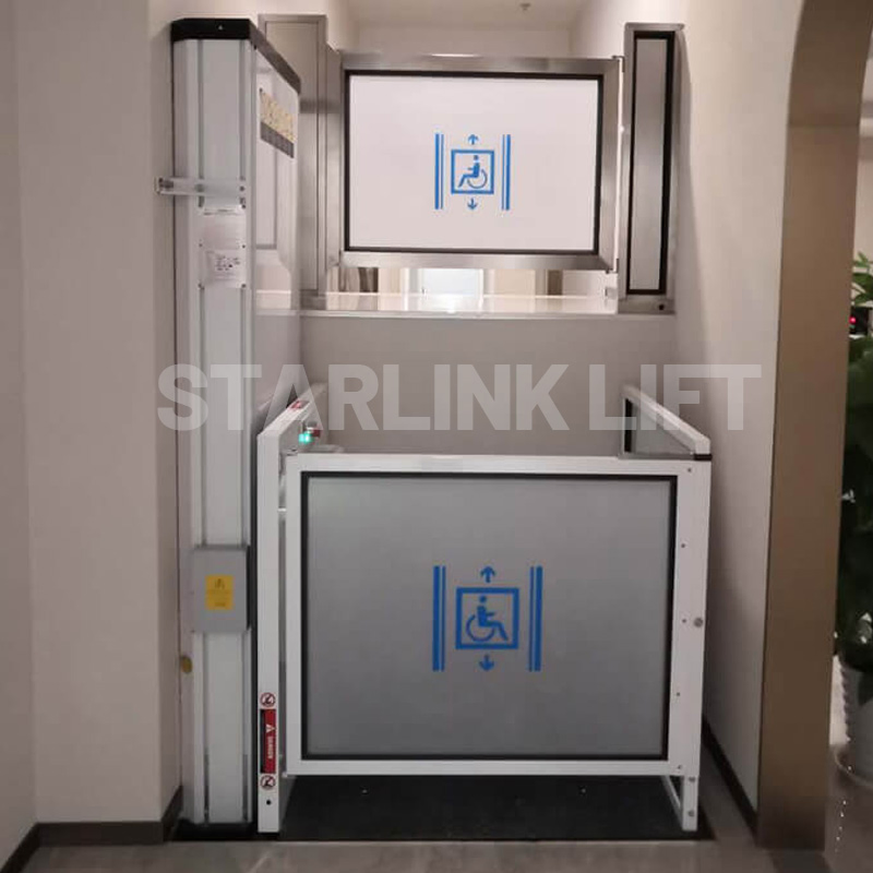Vertical Wheelchair Platform Lift Elderly Patient Transfer Handicapped Vertical Wheelchair Lift