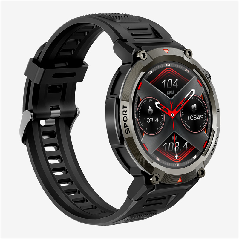 Blood Pressure Monitoring S100-T Bluetooth Calls Music Control TFT Screen Silicone Strap Smart Bracelet