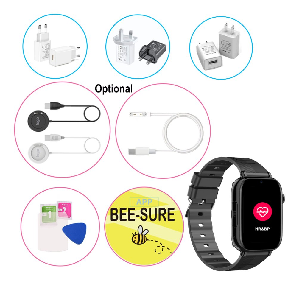 New Arrival 4G IP67 Waterproof best Healthcare fitness Senior GPS Tracker with Heart Rate and Blood Pressure for Daily Fitness Tracking D44U