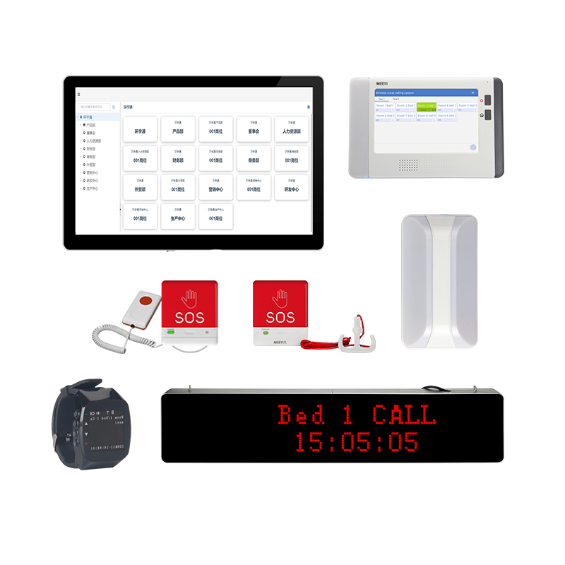 Bed Alarm Elderly Smart Wireless Nurse Call Bell System With Software Management For Hospital