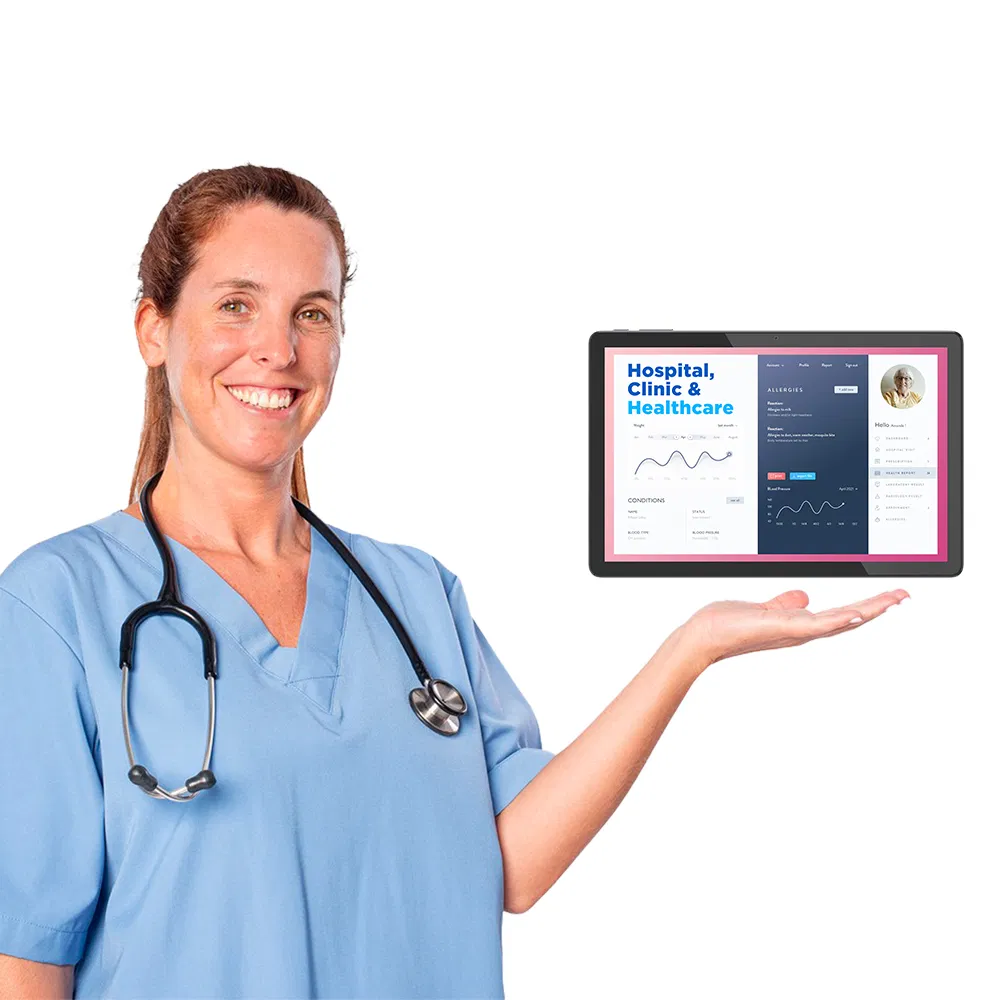 OEM ODM 8 10 Inch Video Call Smart Android Tele Medical Monitor Tablet PC for Remote Patient Monitoring Senior Care
