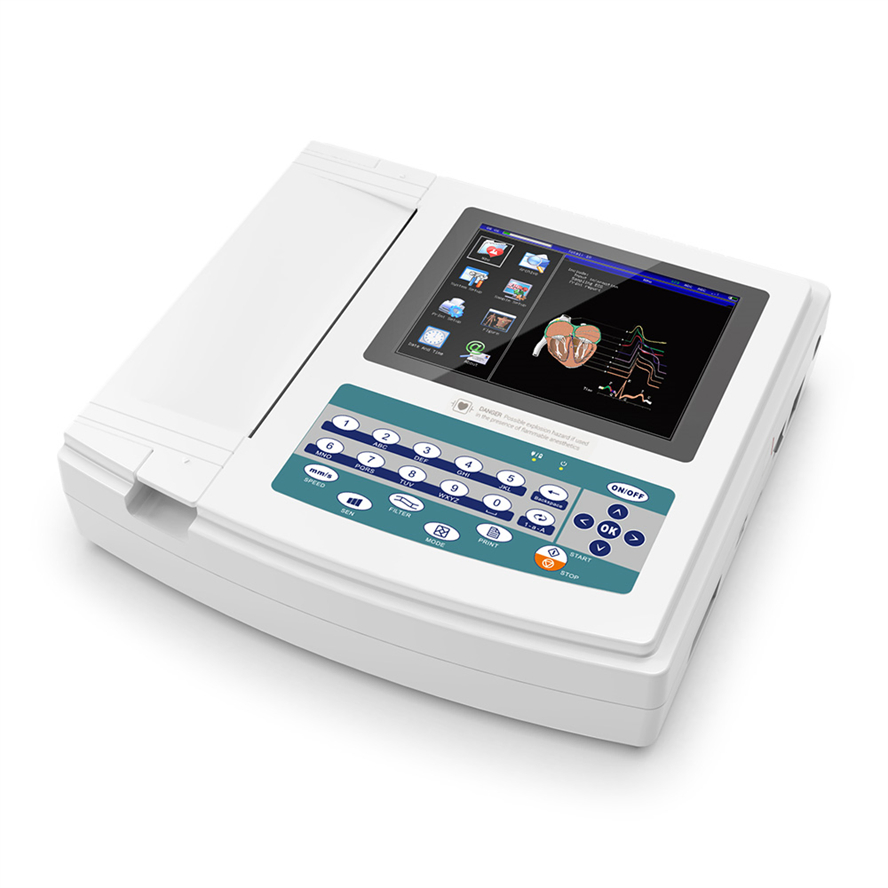 Contec ECG1200g Medical Portable ECG Equipment Electrocardiogragh with Color Screen