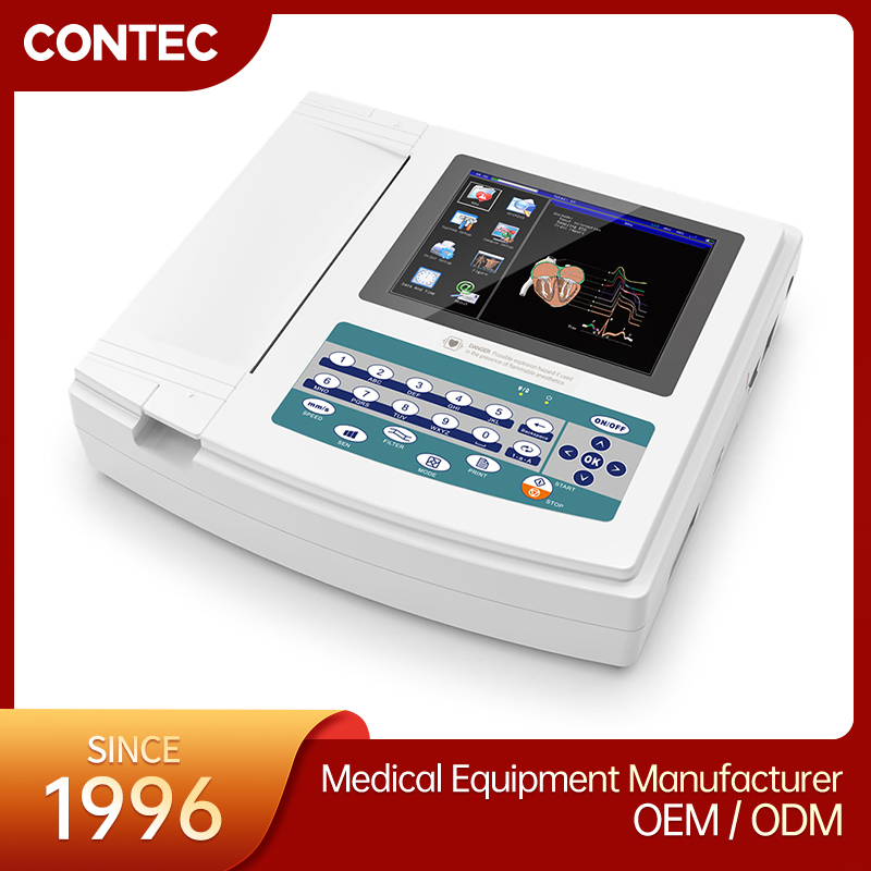 Contec Mdr CE Approved Electrocardiogram Digital 12 Lead 12 Channel ECG Machine
