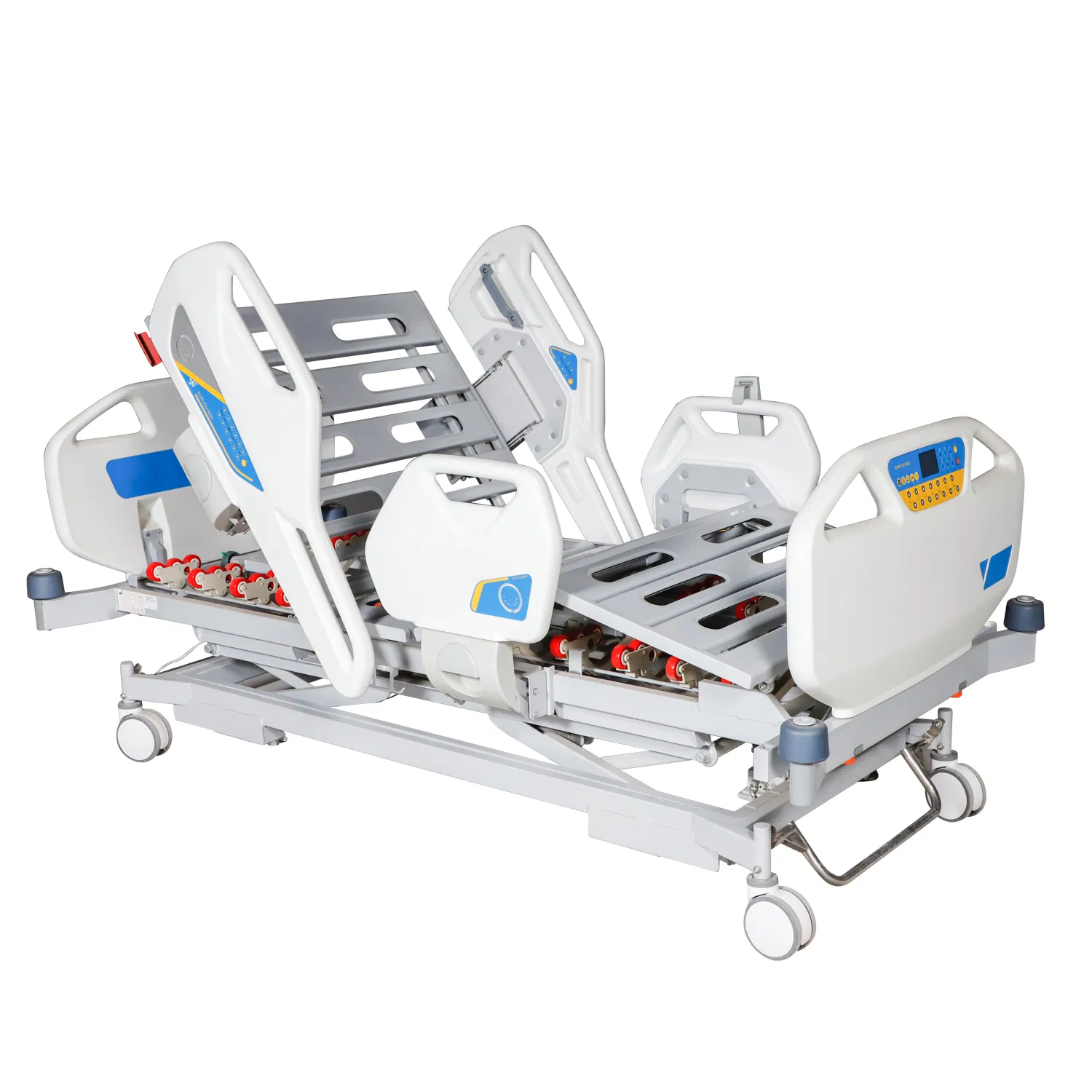 Monitoring System Split Rail Long Term Care Electric Medical Tilt ICU Sand Beds