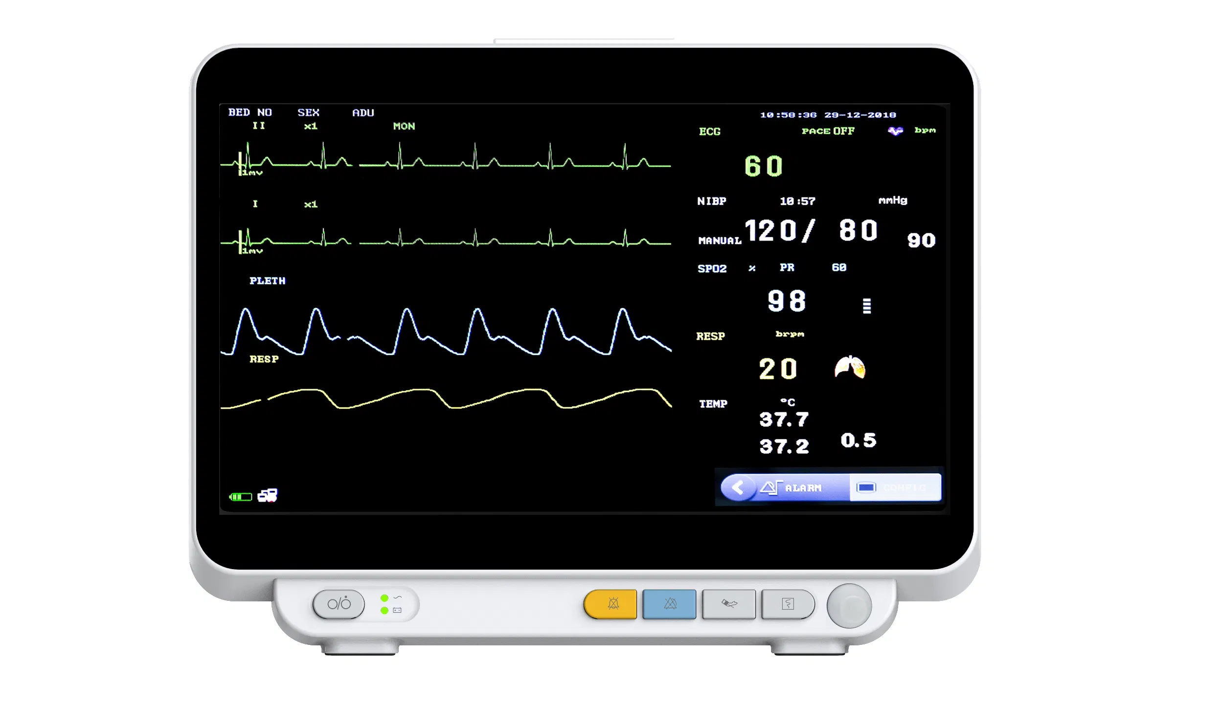 Emergency Hospital Apparatus Portable Remote Patient Monitoring Vital Signs Machine Multiparameter Patient Monitor