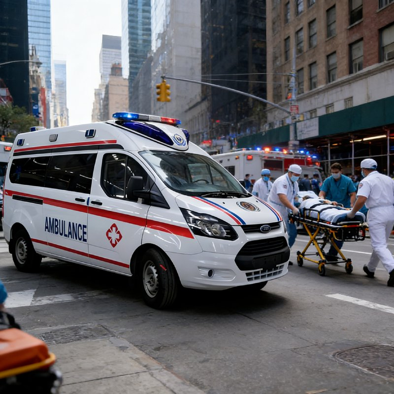 Monitoring Ambulance with Stretcher &amp; Immobilization Device for Patient Condition Tracking