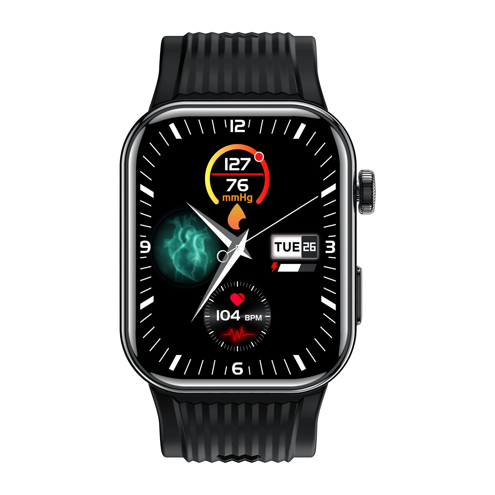 Wholesale High-End ECG Airbag Blood Pressure Heart Rate Monitoring Square Smart Watch Amoled Screen Sos Fall Alert Calling Elderly Health