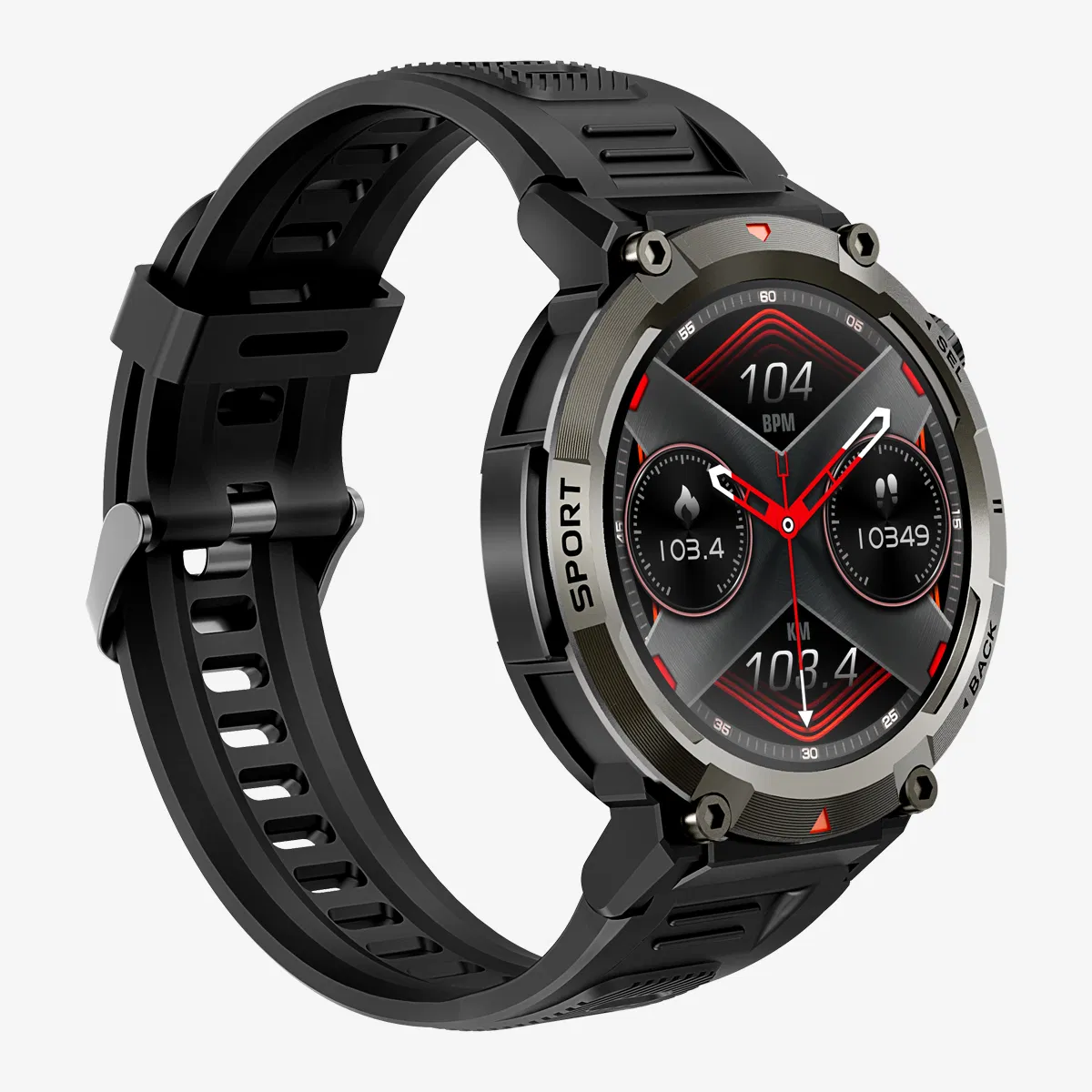 Wearable Devices Health Monitoring IP68 Wrist LED Flashlight Smart Watch Smartwatch