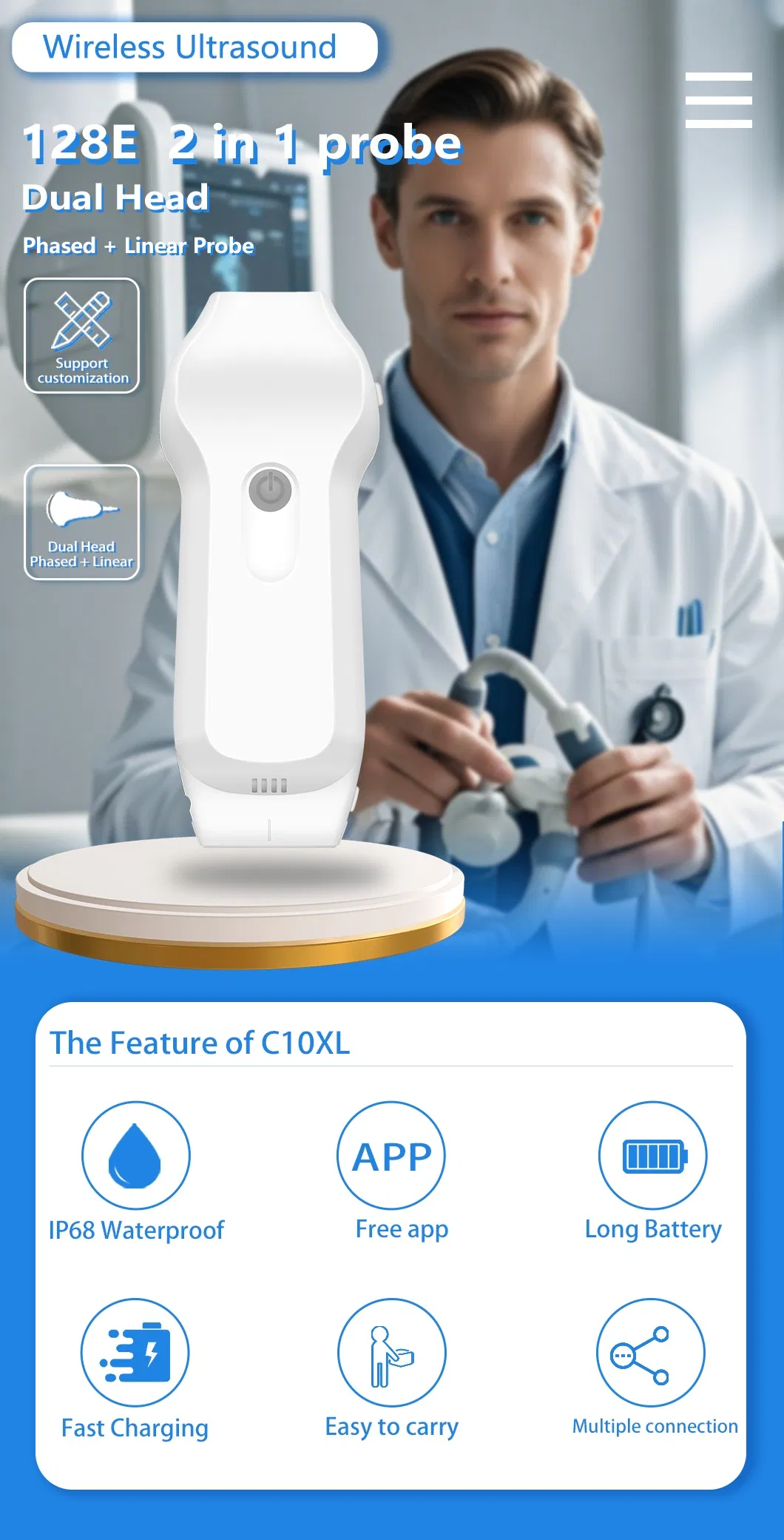 Wireless Ultrasound Probe