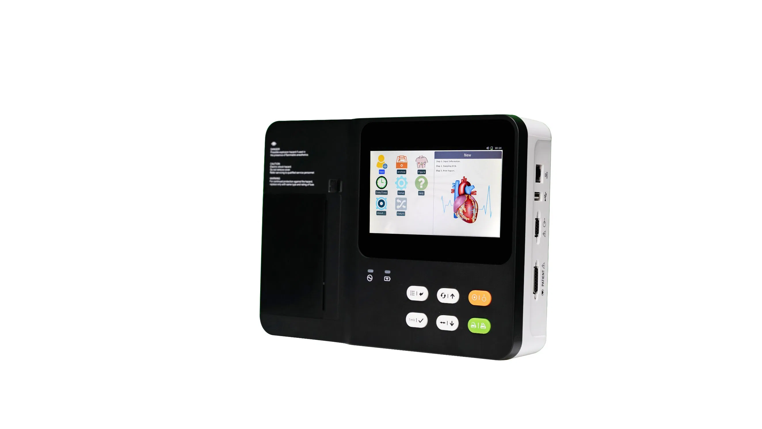 New Design ECG of 3 Channels and 12-LEDs Paper Printer