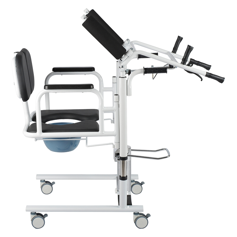 Dinglian Dl-Wgyw02 Bariatric Patient Transfer Lift Bedside Commode Chair with Footrest Platform