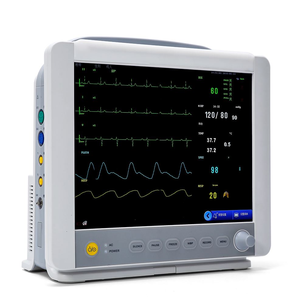 Bedside ICU Patient Monitor in Hospital Health Monitoring System Blood Pressure ECG Resp SpO2