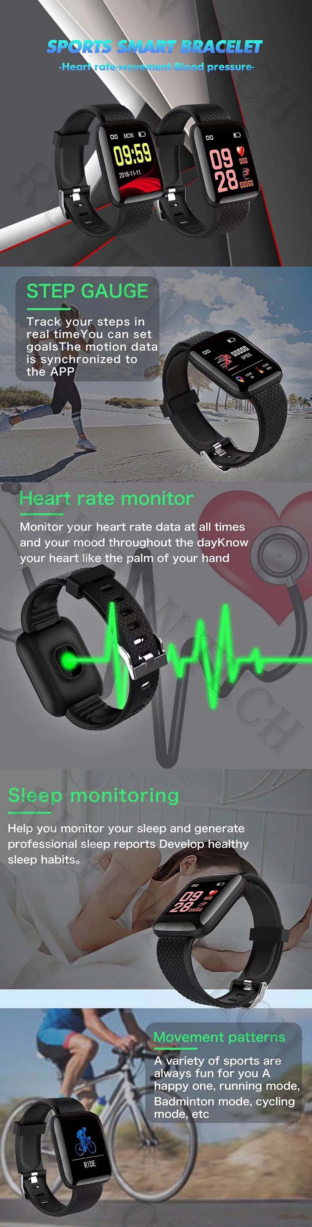 116 Plus Fitness Smart Bracelet View 1