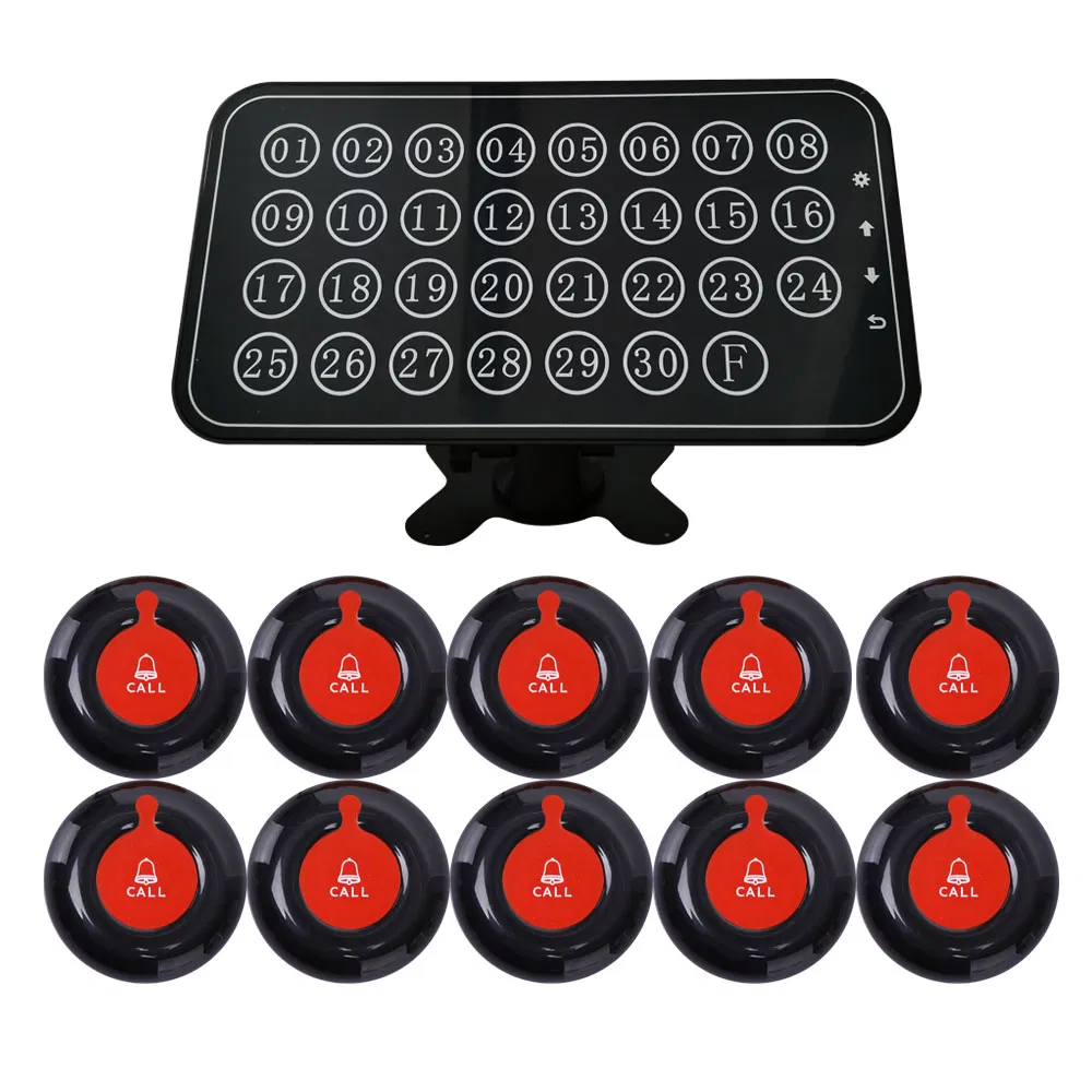Caregiver Pager Wireless Call Buttons for Elderly Monitoring, Nurse Emergency Alert System for Seniors/Patients, 10 Panic Buttons and 1 Receivers