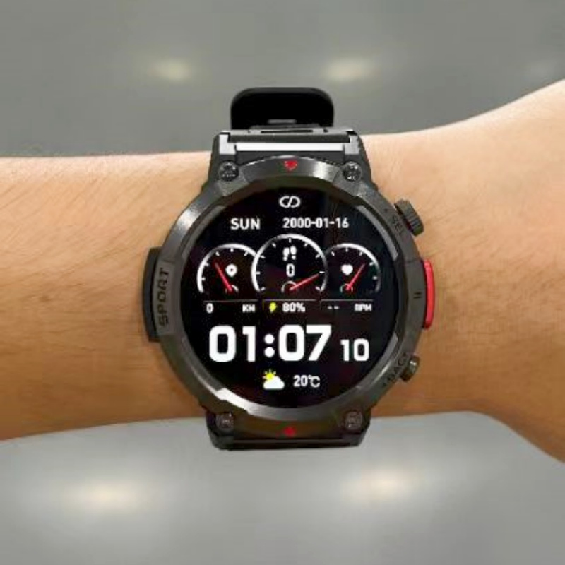 Blood Pressure Monitoring S100-T Bluetooth Calls Music Control TFT Screen Silicone Strap Smart Bracelet