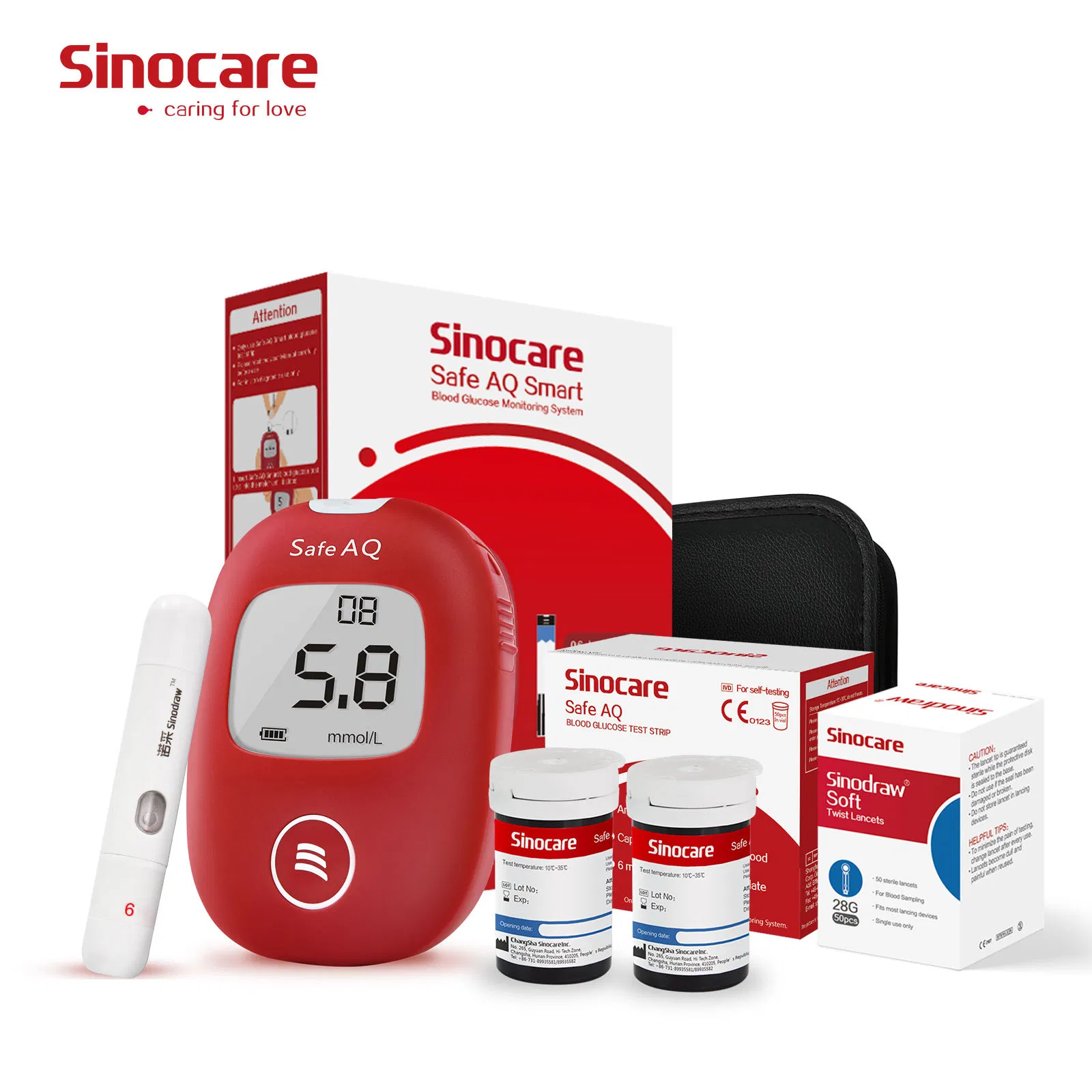 Sinocare Glucose Control Continuous Glucose Monitoring Devices Self Monitoring Blood Glucose Meter