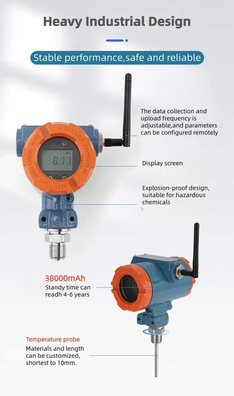 Explosion-Proof Digital Display Lora Nb-IoT Wireless Liquid Gas Temperature Monitoring Solution