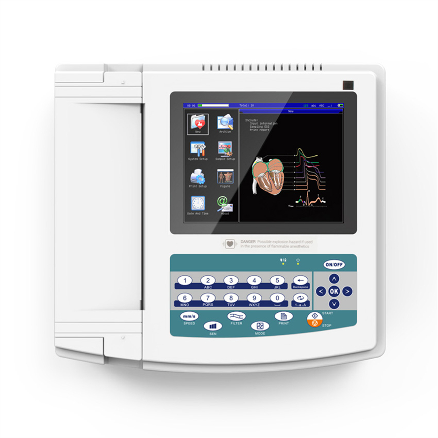 Medical Diagnosis Equipment 12 Channel Electrocardiograph EKG/ECG-Contec