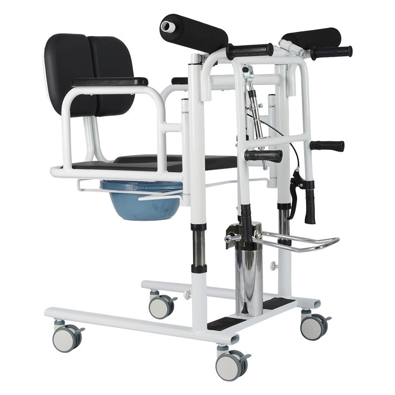 Dinglian Dl-Wgyw02 Bariatric Patient Transfer Lift Bedside Commode Chair with Footrest Platform
