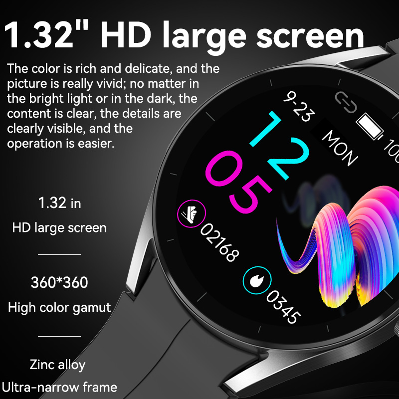 OEM Factory Heart Rate PPG ECG Bp Monitor Fitness Sports Smart Clock for Samsung Android Apple Ios Phone