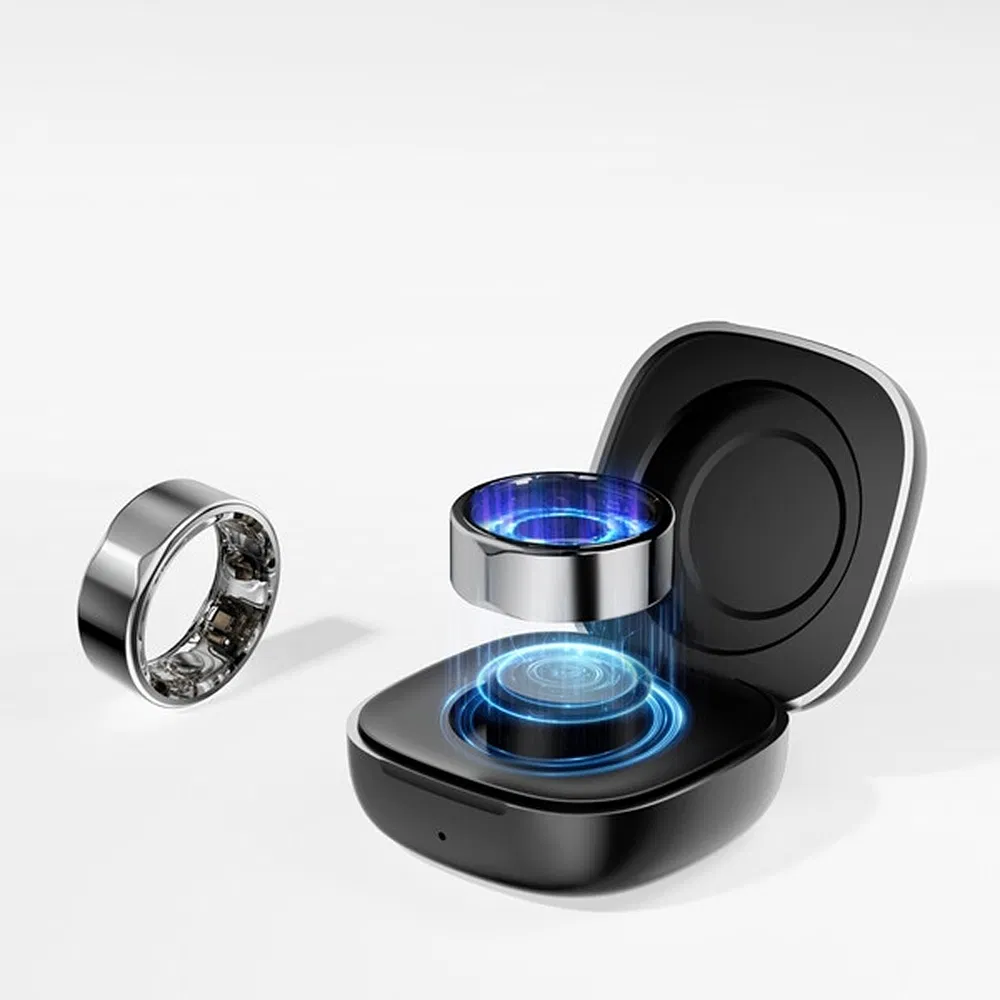 2025 Jcring New Intelligent Electronics Smart Men Fitness Tracker Remote Sleep Monitoring APP Control Steel Case Fitness Tracker Ring