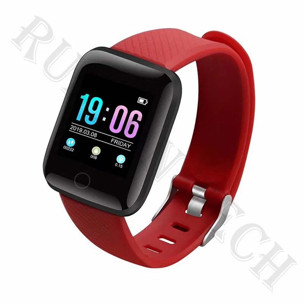 116 Plus Fitness Smart Bracelet Band Bluetooth Heart Rate Blood Pressure Monitoring