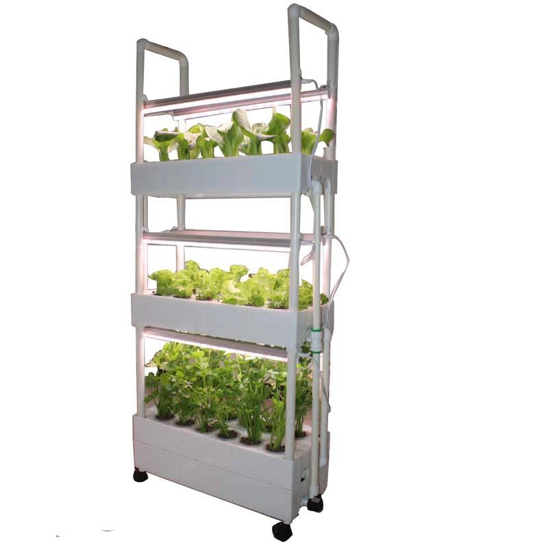 Space Saving Vertical Hydroponic Growing Unit for Home and Small Restaurants