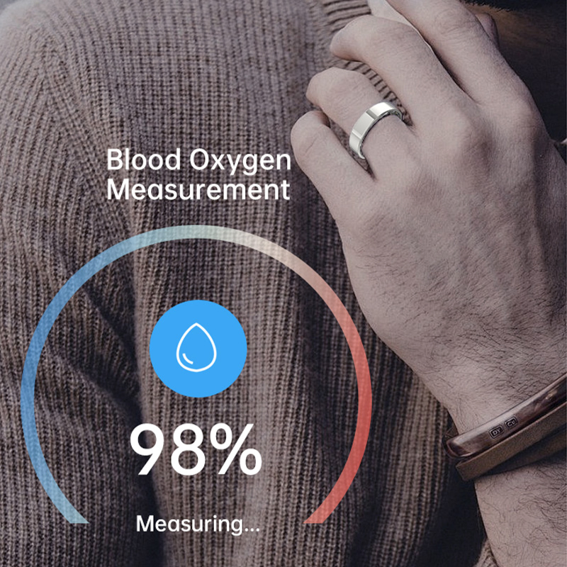 Ultra Narrow Smart Ring Fitness Tracker Heart Rate Blood Pressure Monitoring for Men Women