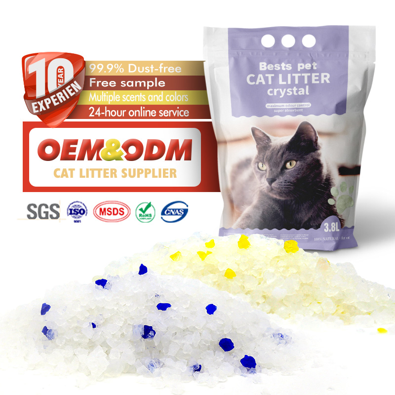 Hot Sale Highly Absorbent Dust Free Health Care Monitoring Silica Gel Cat Litter
