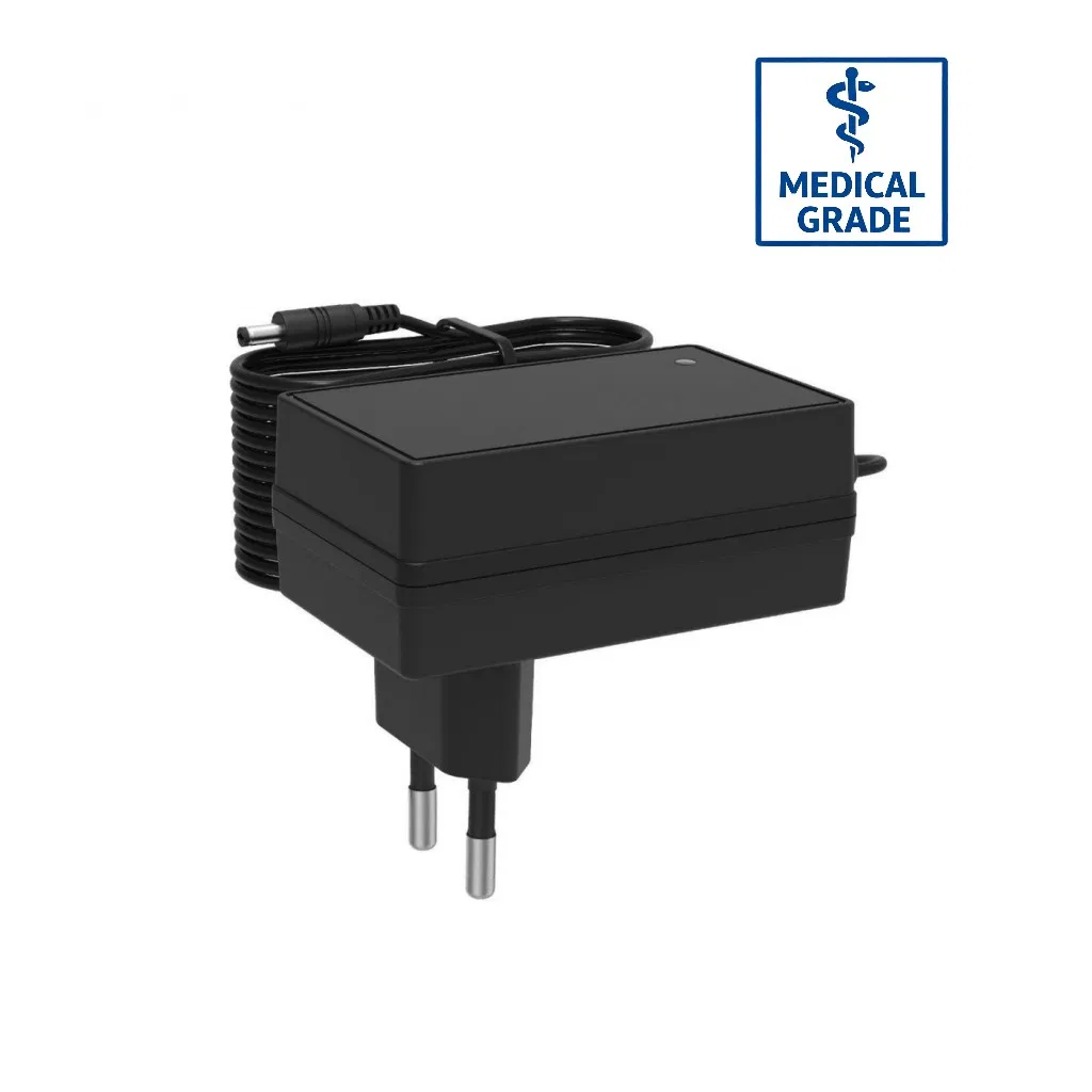 24W Max Medical AC Adapter 5V 3A IEC 60601-1 2xmopp for Wearable Health Monitoring Systems