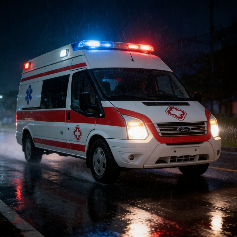 Monitoring Ambulance Van ICU Emergency Rescue Truck for Remote Town Emergency Rescue