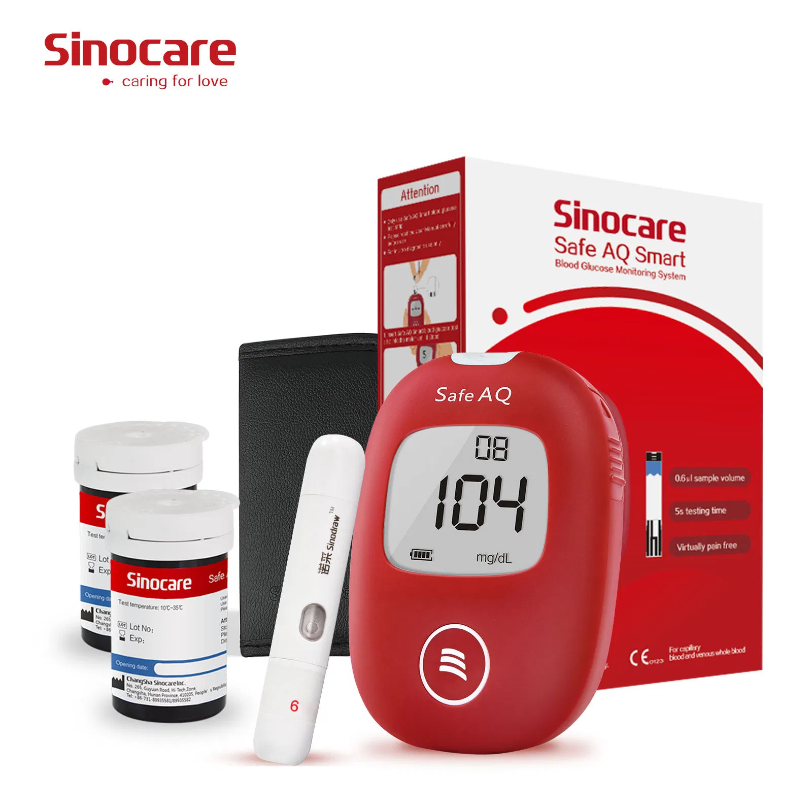 Sinocare Glucose Control Continuous Glucose Monitoring Devices Self Monitoring Blood Glucose Meter