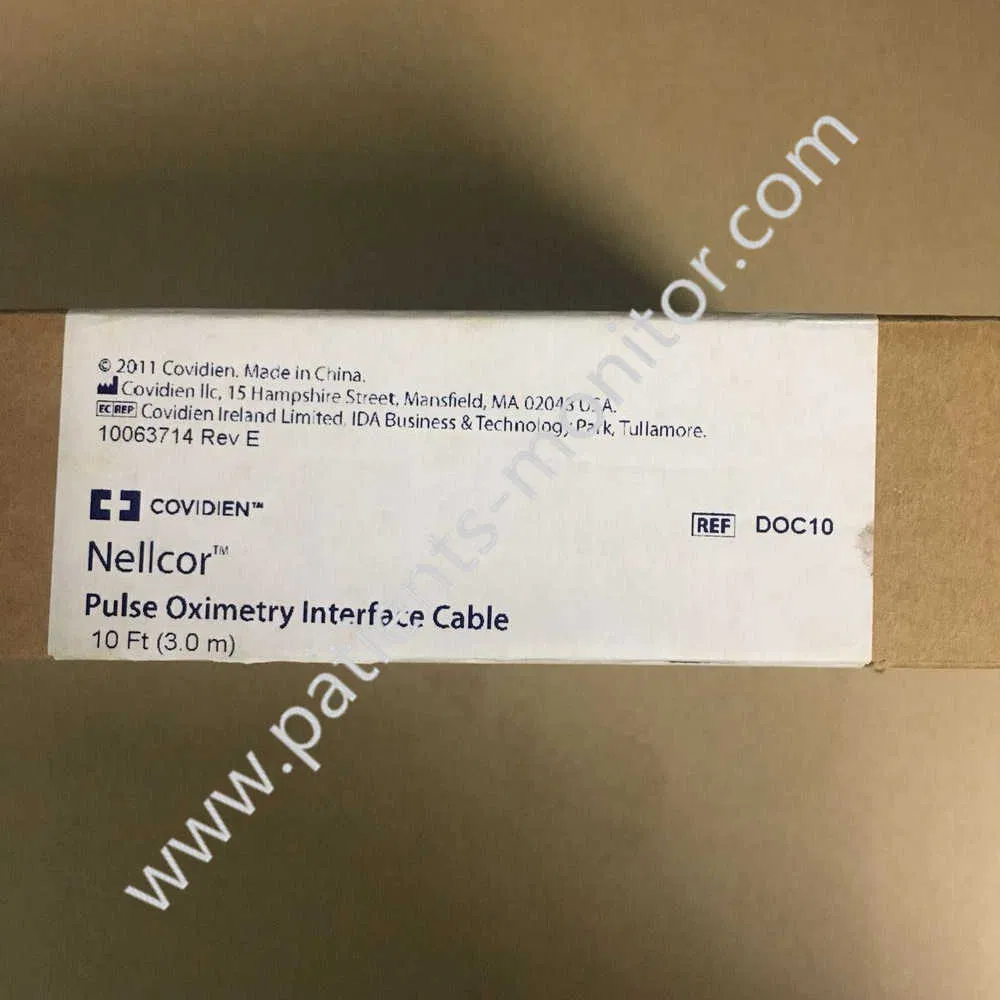 Pulse Oximetry Interface Cable 3.0m (10FT) Ref: Doc10