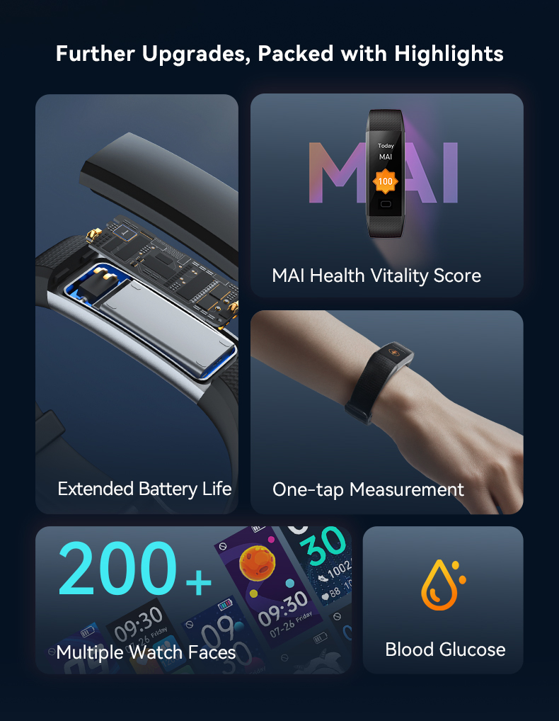 Smart Watch Fitness Tracker Heart Rate Blood Pressure Smart Band Monitoring Health