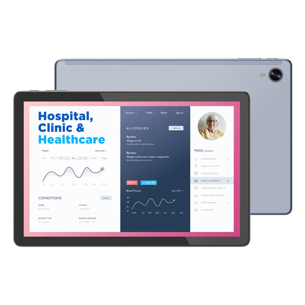 OEM ODM 8 10 Inch Video Call Smart Android Tele Medical Monitor Tablet PC for Remote Patient Monitoring Senior Care