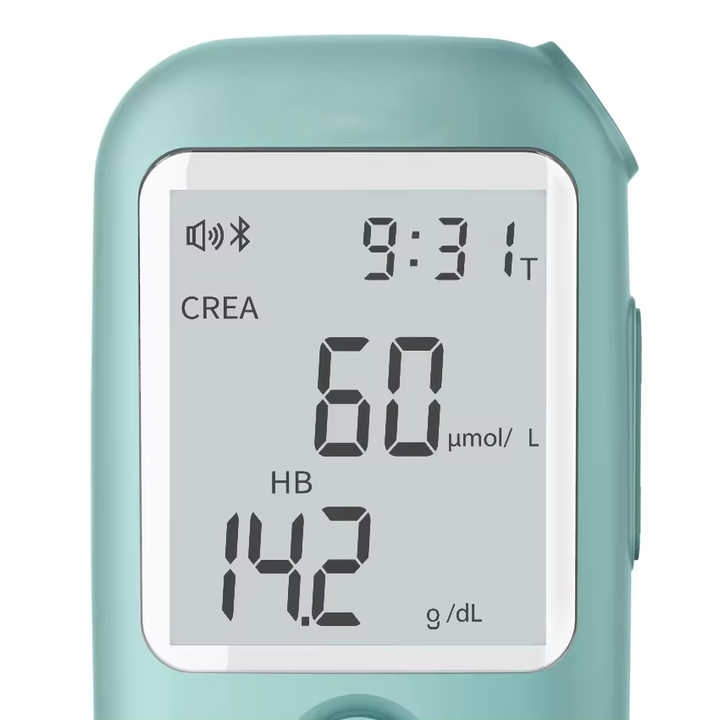 Handheld Blood Creatinine Meter with Egfr for CT MRI Center Kidney Test Comprehensive Health Monitoring for Creatinine, Blood Glucose, Uric Acid, Hb &amp; Egfr