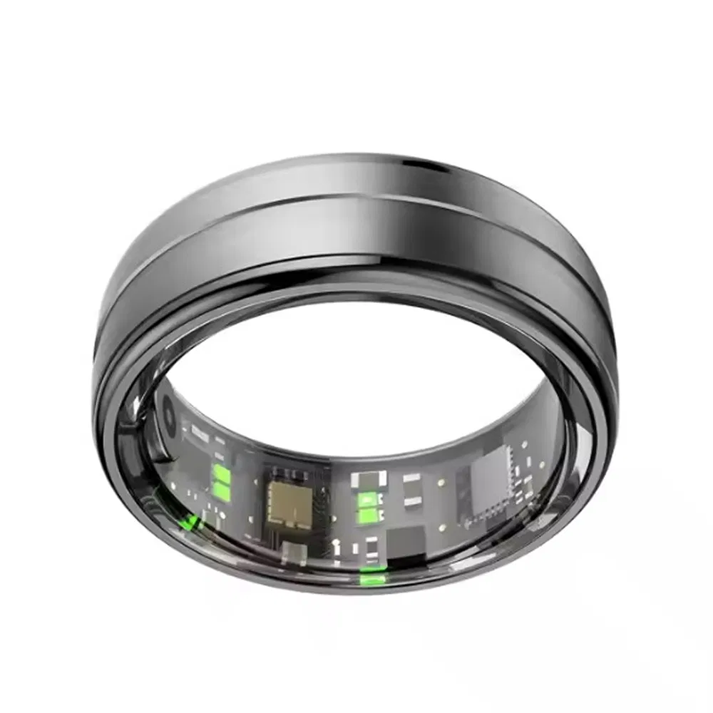 2025 Jcring New Intelligent Electronics Smart Men Fitness Tracker Remote Sleep Monitoring APP Control Steel Case Fitness Tracker Ring