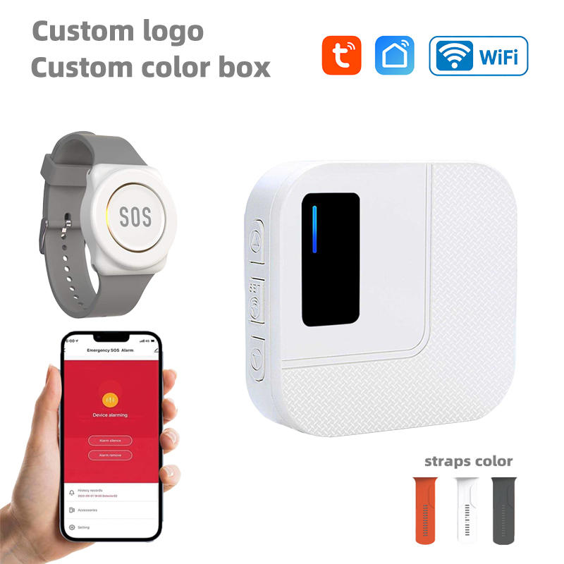 Daytech Tuya Smart Caregiver Pager SOS Alarm Wristband Button APP Emergency Alert For Elderly People Living Alone