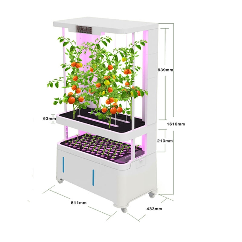Space Saving Vertical Hydroponic Growing Unit for Home and Small Restaurants