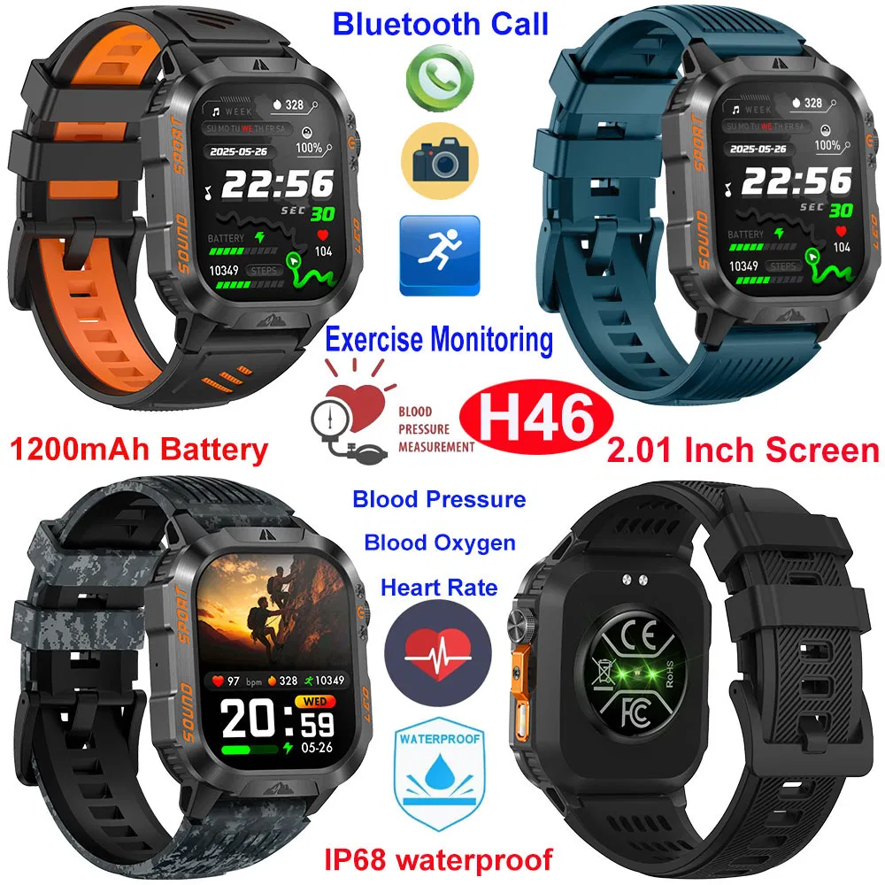 Advanced IP68 Waterproof Intelligent Wearable Bluetooth Smart Wristband with Health Monitoring H46