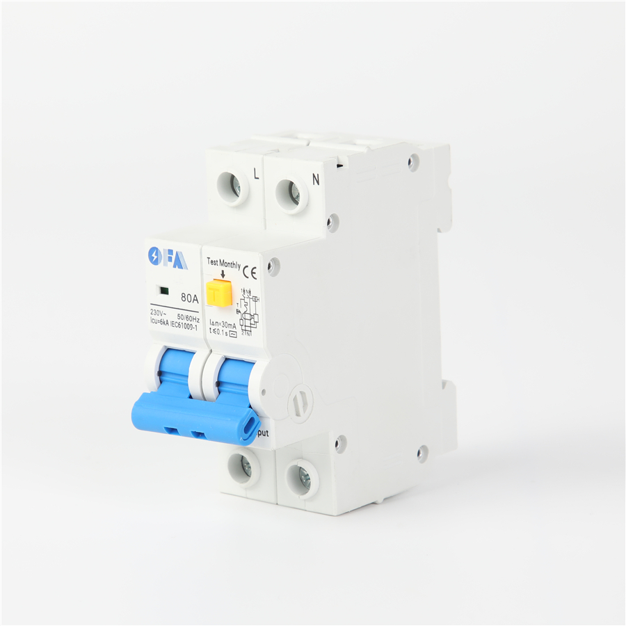 China OFKL-80A 2P High-Performance Earth Leakage Circuit Breaker Suppliers, Supplier