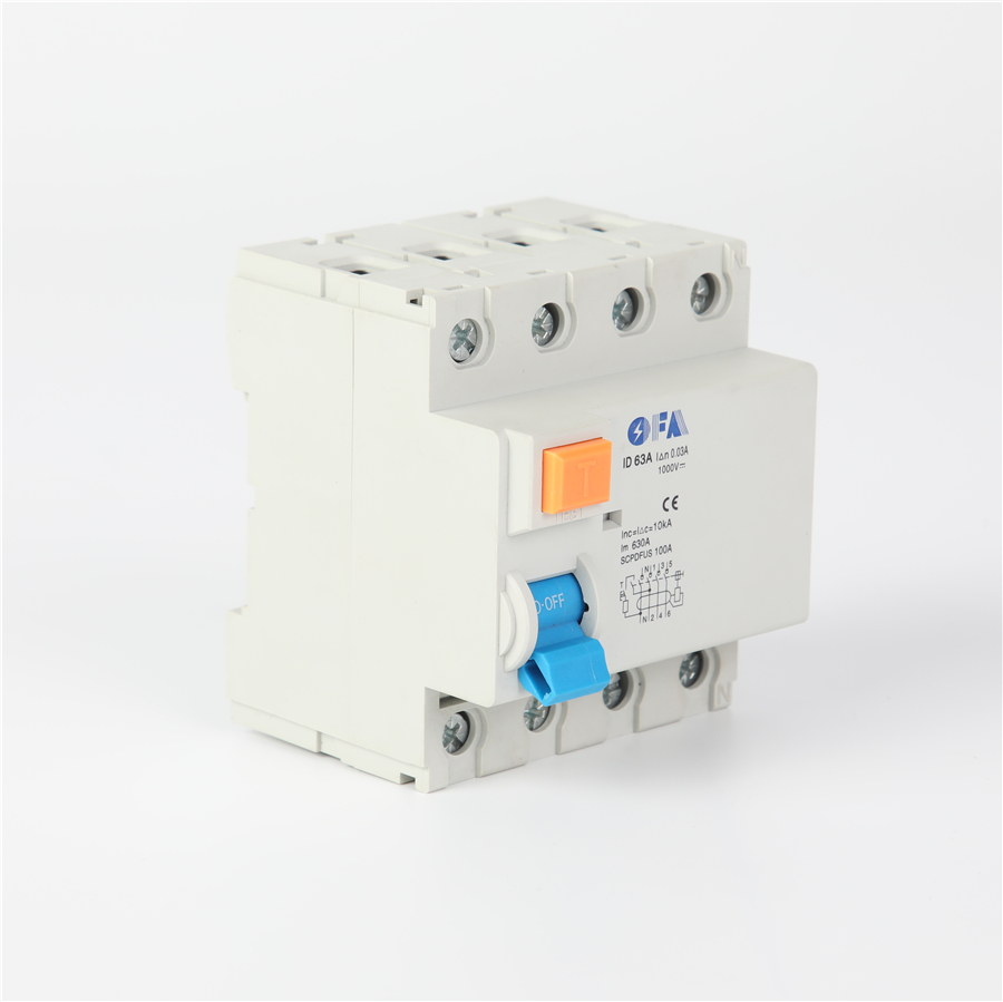 China OFID 4P High-Performance Four-Pole DC Residual Current Operated Circuit Breaker (RCCB) Suppliers, Manufacturers