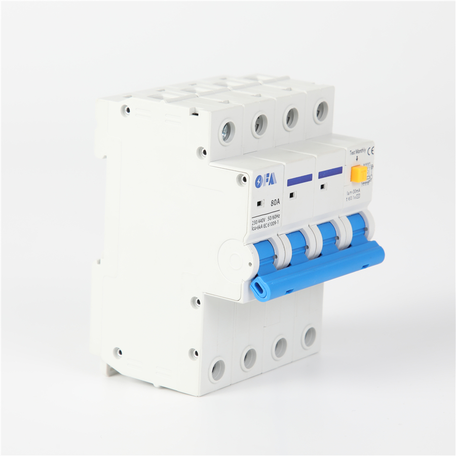 OEM OFKL-80A 4P High-Performance Four-Pole Earth Leakage Circuit Breaker Factories, Manufacturers