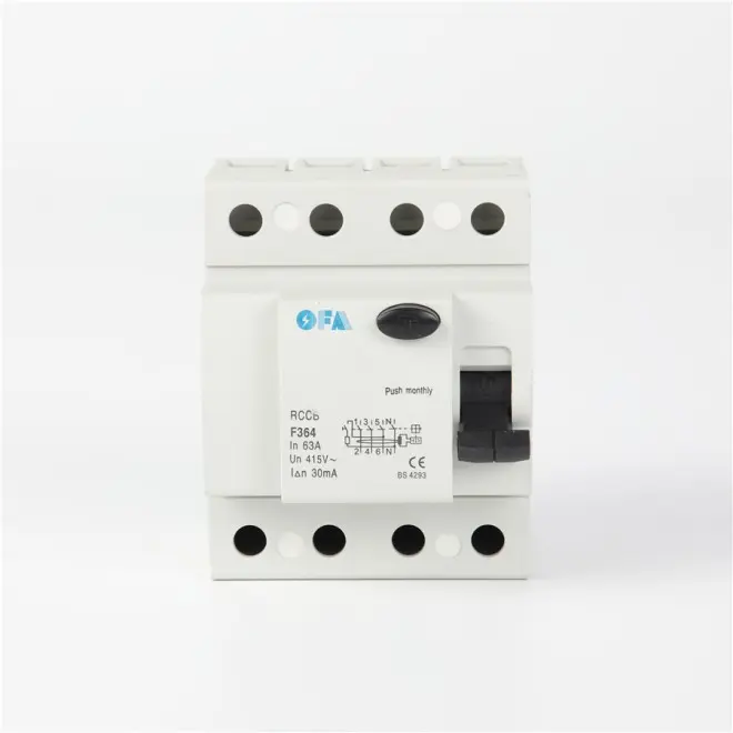 OFPM 4P High-Performance Four-Pole Residual Current Operated Circuit Breaker (RCCB)