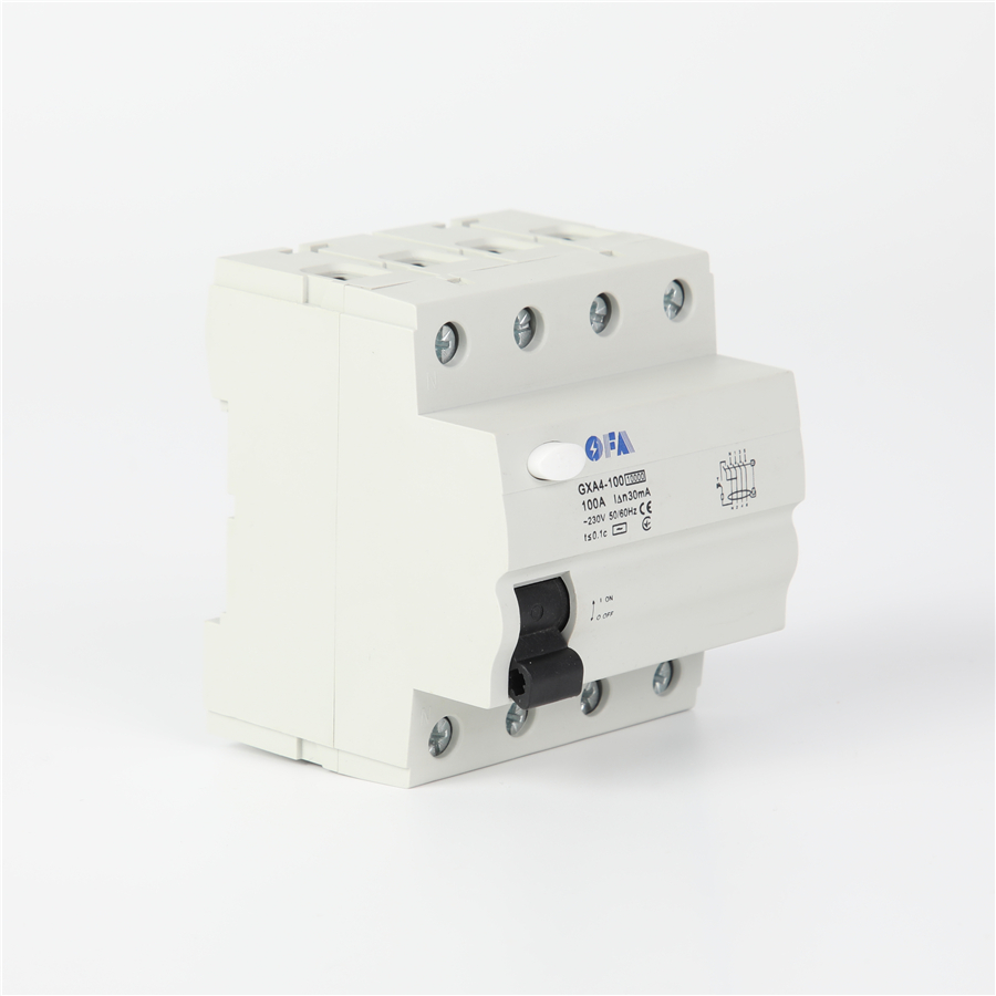 High-Quality OFGX 4P100A High-Performance Four-Pole Residual Current Operated Circuit Breaker Supplier, Manufacturers