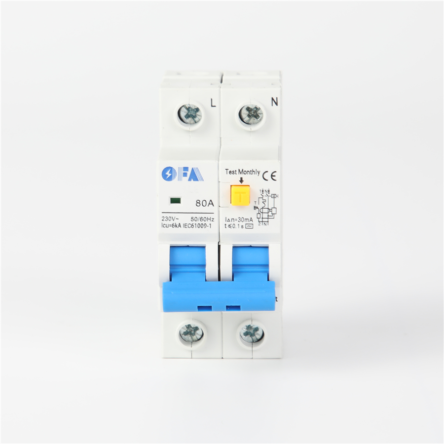 China OFKL-80A 2P High-Performance Earth Leakage Circuit Breaker Suppliers, Supplier
